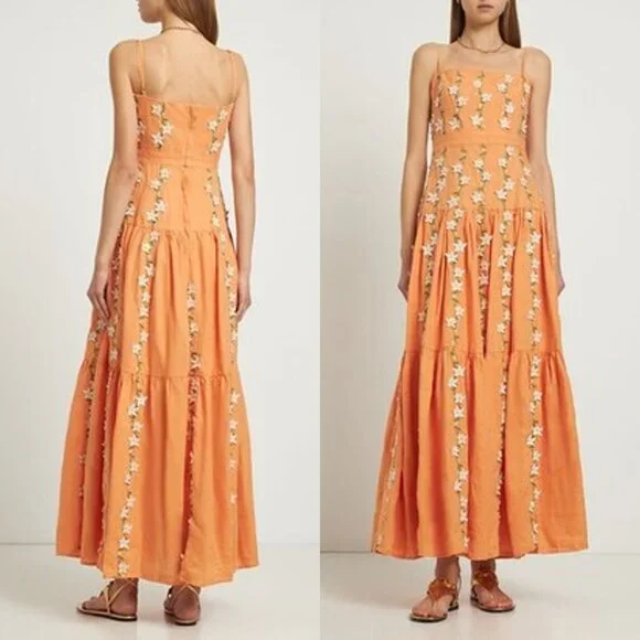 Agua by Agua Bendita Lima Floral Linen Maxi Dress Size S NWT – Lux Resort - Picture 5 of 14